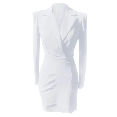 Women's Elegant Lapel Blazer Dress - Image 5