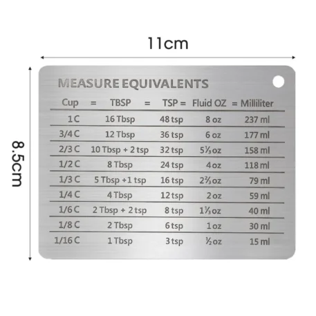 Measurement Conversion Chart Refrigerator Magnetic - Image 6