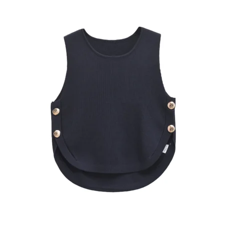 TRAF Ladies Side Buttons Knitted Crop Top - Image 8