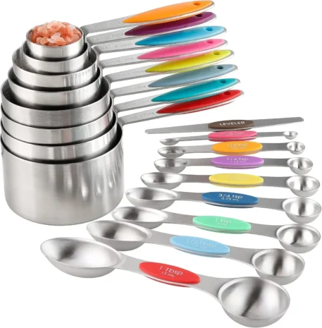 17pcs Stainless Steel Measuring Cup with Magnetic Spoons - Image 8