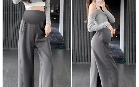 Autumn Maternity Casual Trousers High Waist - Image 9