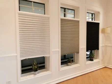 Window Self Adhesive Pleated Blinds Cordless