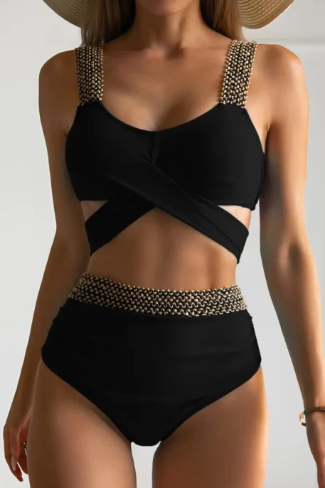 Cross High Waist Bikini