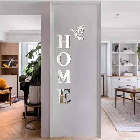 HOME Logo 3D Mirror Wall Sticker Set - Image 2