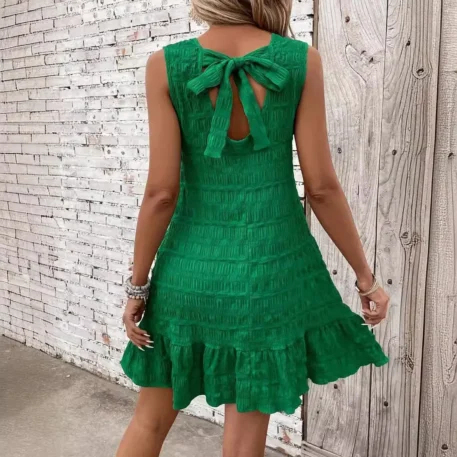 New Summer Sleeveless Ruffle Mini Dress