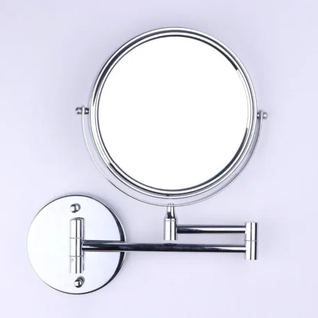 Wall Mounted Folding Arm Extend Bathroom Mirror With LED Light 10X Magnification - Image 7