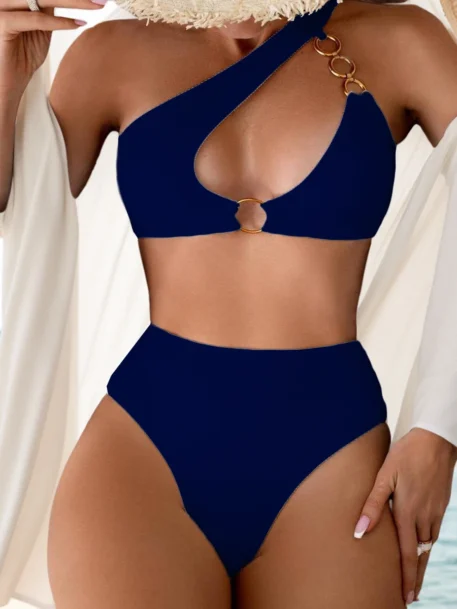 One shoulder cut out Bikini - Image 3