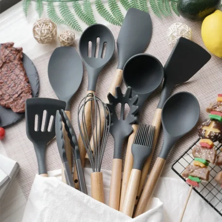 12PCS Food Grade Silicone Kitchen Utensils - Image 3