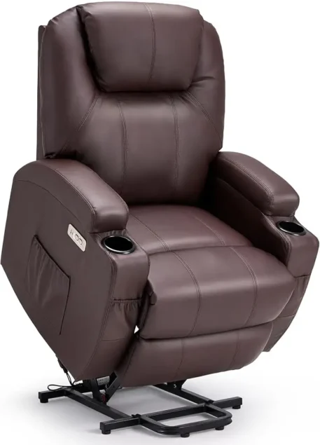 Power Lift Recliner Chair with Side Pockets, USB & Type-C Ports, Cup Holders - Image 7