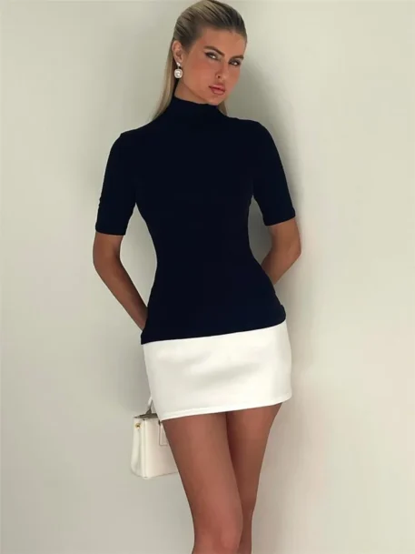 Summer Contrast Mini Dress