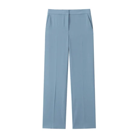 TRAFZA Women's 2 Piece Set - Solid Asymmetric Short Vest with High Waist Casual Wide Leg Pants - Image 15