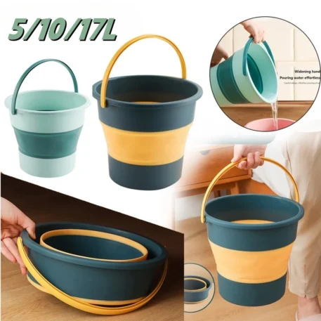 5L/10L Folding Portable Bucket with Cover