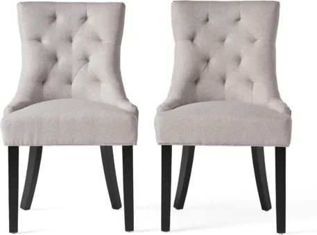 Christopher Knight Hayden Fabric Dining Chairs -  Light Grey