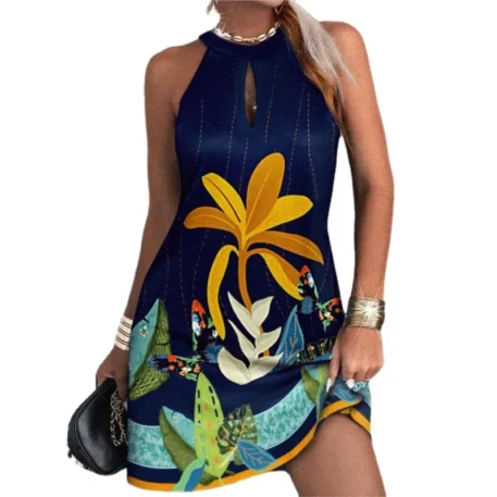 2025 Women's Printed Mini Loose Dress - Image 5