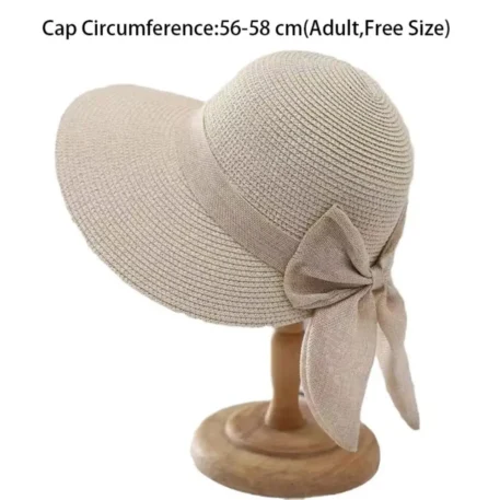 Casual Bucket Straw Hat - Image 6