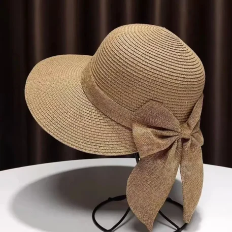 Casual Bucket Straw Hat - Image 5