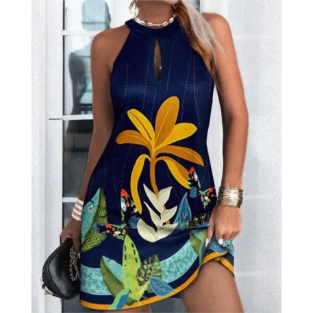 2025 Women's Printed Mini Loose Dress - Image 6