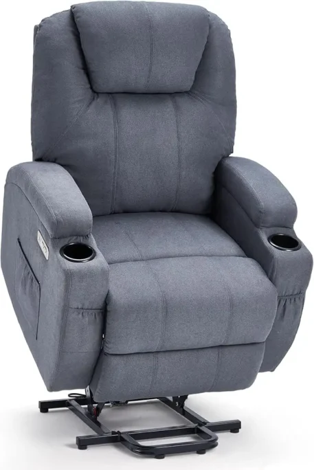 Power Lift Recliner Chair with Side Pockets, USB & Type-C Ports, Cup Holders - Image 8