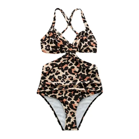 Leopard one piece Swimsuit - Image 4