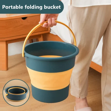 5L/10L Folding Portable Bucket with Cover - Image 2