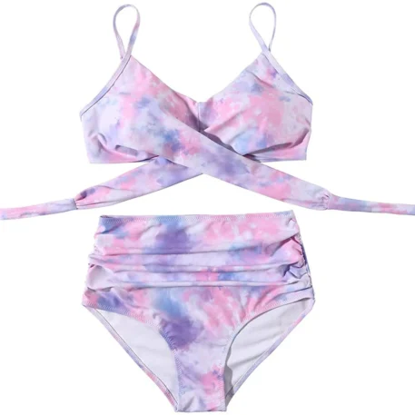 Fashionable Tie-Dye Two-Piece Bikini - Image 5