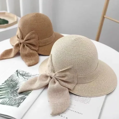 Casual Bucket Straw Hat - Image 2