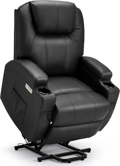 Power Lift Recliner Chair with Side Pockets, USB & Type-C Ports, Cup Holders - Image 9