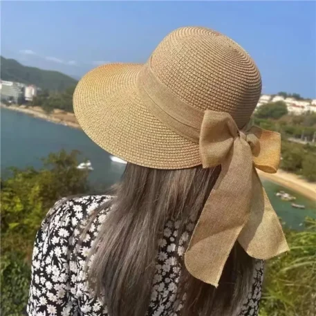 Casual Bucket Straw Hat - Image 3