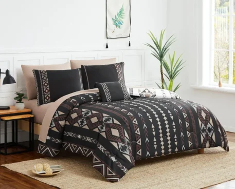 King Size Boho Bed In A Bag 8-Pieces Bedding Set - Image 4