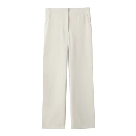 TRAFZA Women's 2 Piece Set - Solid Asymmetric Short Vest with High Waist Casual Wide Leg Pants - Image 18