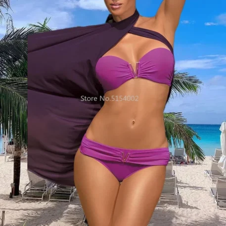 Multi Color Push Up Swimsuit - Image 4
