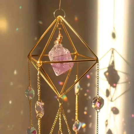 1pc Amethyst Crystal Suncatcher - Image 2